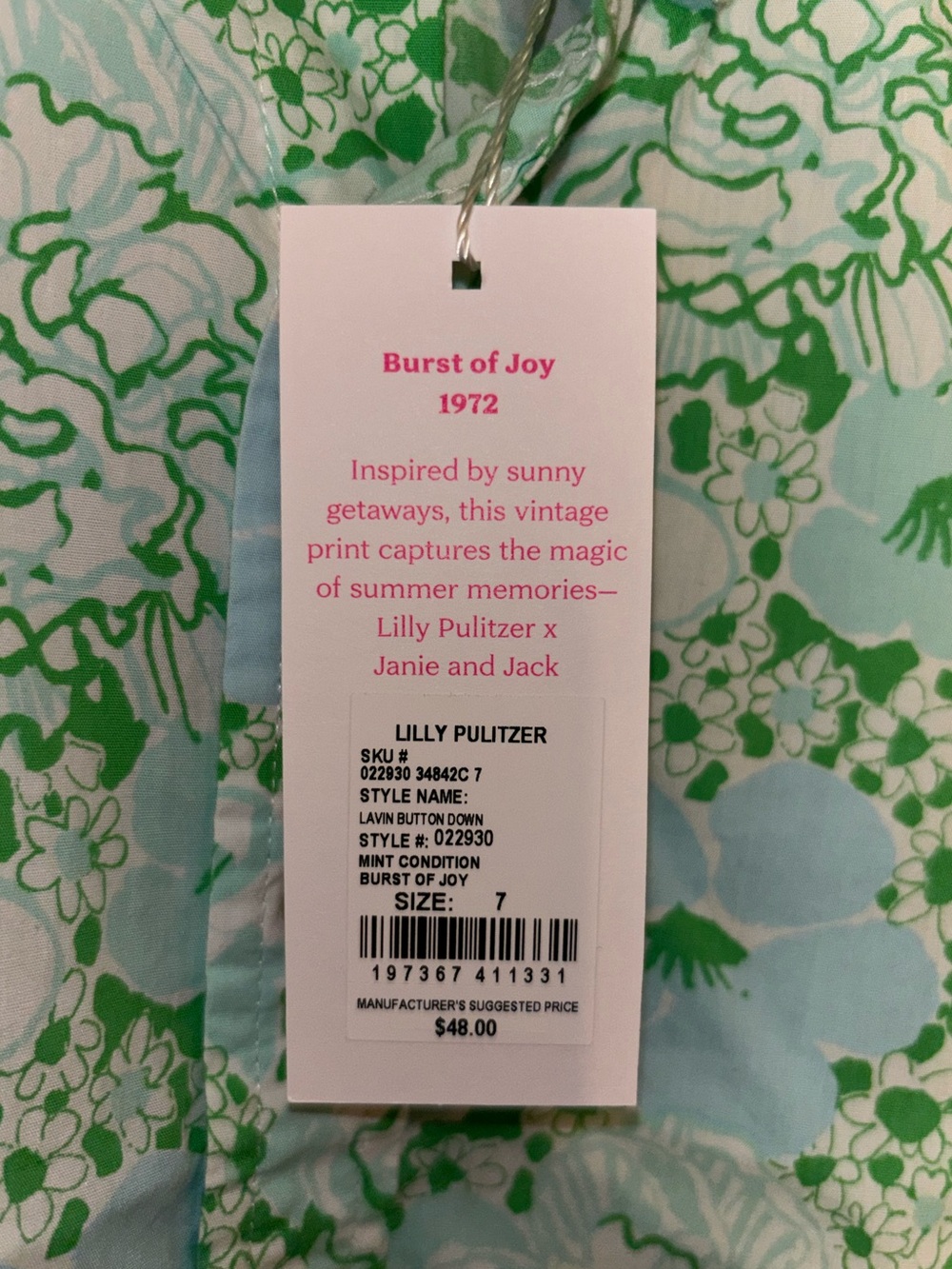 Lilly Pulitzer | Janie and Jack Boys Lavin Button Down Shirt - Picture 6 of 6